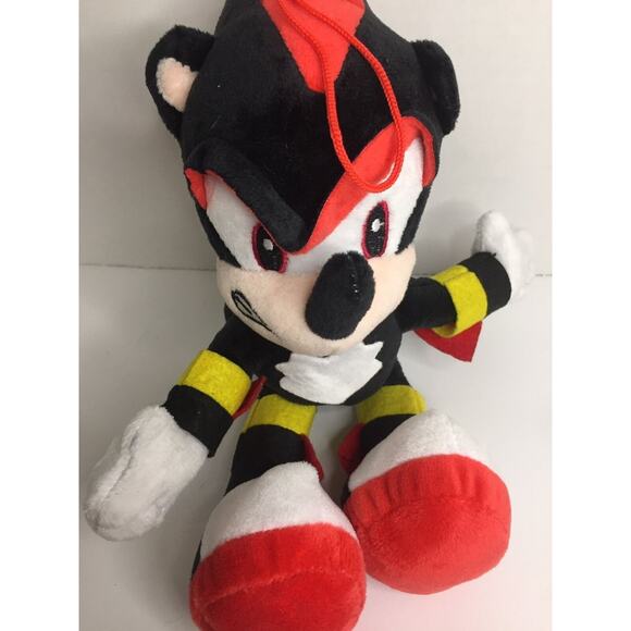 Shadow Sonic The Hedgehog Black Red Sega 10” Plush Stuffed Animal Toy - Picture 2 of 5